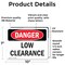 Signmission Low Clearance, 10 in W x Rectangle, Vinyl Decal OS-2PACK-DS-D-710-L-2239 - alternate 5